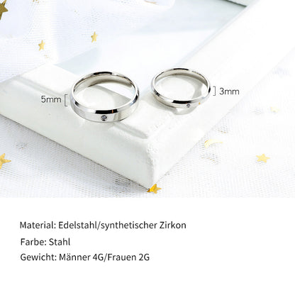 Edelstahl-Paarringe – Hypoallergen & Rostfrei für Paare