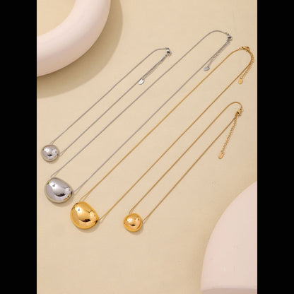 Minimalistische Rund-Anhängerkette – 18K Echtgold-Vergoldung oder Edelstahl-Optik (wahlweise)