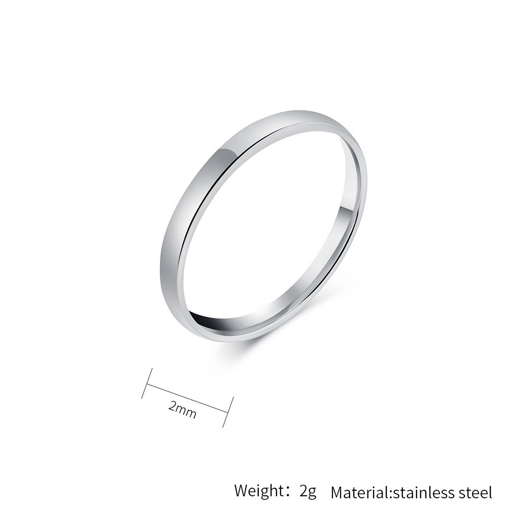 Schlichter Titanstahl Ring - Hochwertig glänzend in Schwarz & Stahlfarben - 18K Gold Beschichtung - Unisex Design - Edler Schmuck für Damen & Herren