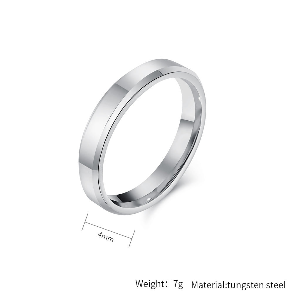 Hochglanz Wolframcarbid-Ring – Zeitloses Unisex-Design in Luxus-Optik