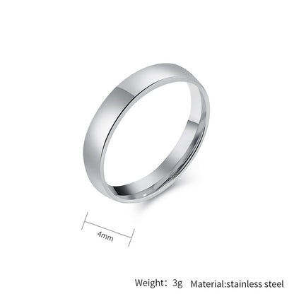 Schlichter Titanstahl Ring - Hochwertig glänzend in Schwarz & Stahlfarben - 18K Gold Beschichtung - Unisex Design - Edler Schmuck für Damen & Herren