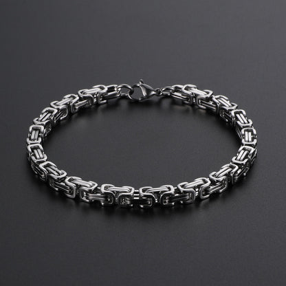 Titan-Optik Bügelkette Armband für Damen & Herren – Mehrere Größen