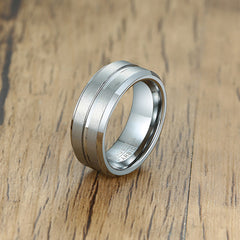 PIOWNN® Wolframkarbid-Herrenring – 8mm