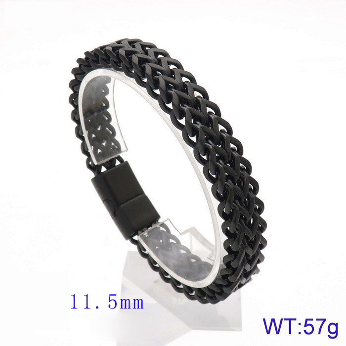 Titan Geflecht-Armband - Zweireihig - Schlichter Herrenschmuck