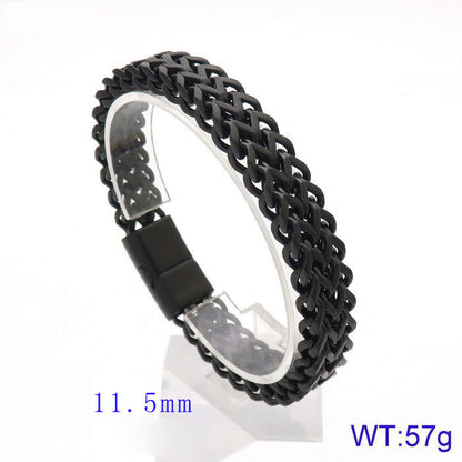 Titan Geflecht-Armband - Zweireihig - Schlichter Herrenschmuck