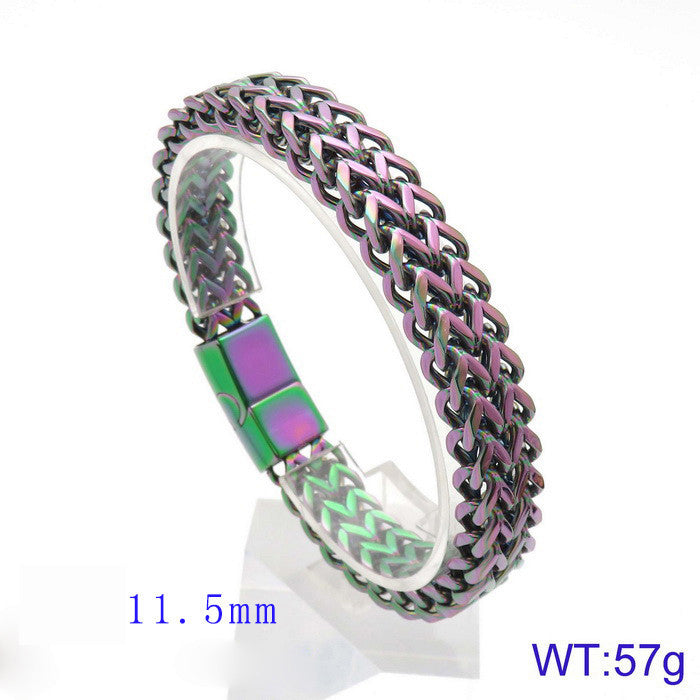 Titan Geflecht-Armband - Zweireihig - Schlichter Herrenschmuck