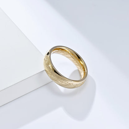 Herr der Ringe Ring - Titanstahl Mittelerde-Replik mit Elfen-Inschriften - Filmgenaue Dark Edition