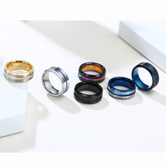 PIOWNN® Wolframkarbid-Herrenring – 8mm