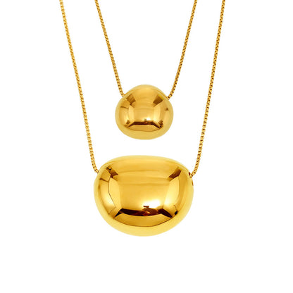Minimalistische Rund-Anhängerkette – 18K Echtgold-Vergoldung oder Edelstahl-Optik (wahlweise)