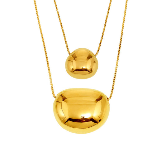 Minimalistische Rund-Anhängerkette – 18K Echtgold-Vergoldung oder Edelstahl-Optik (wahlweise)