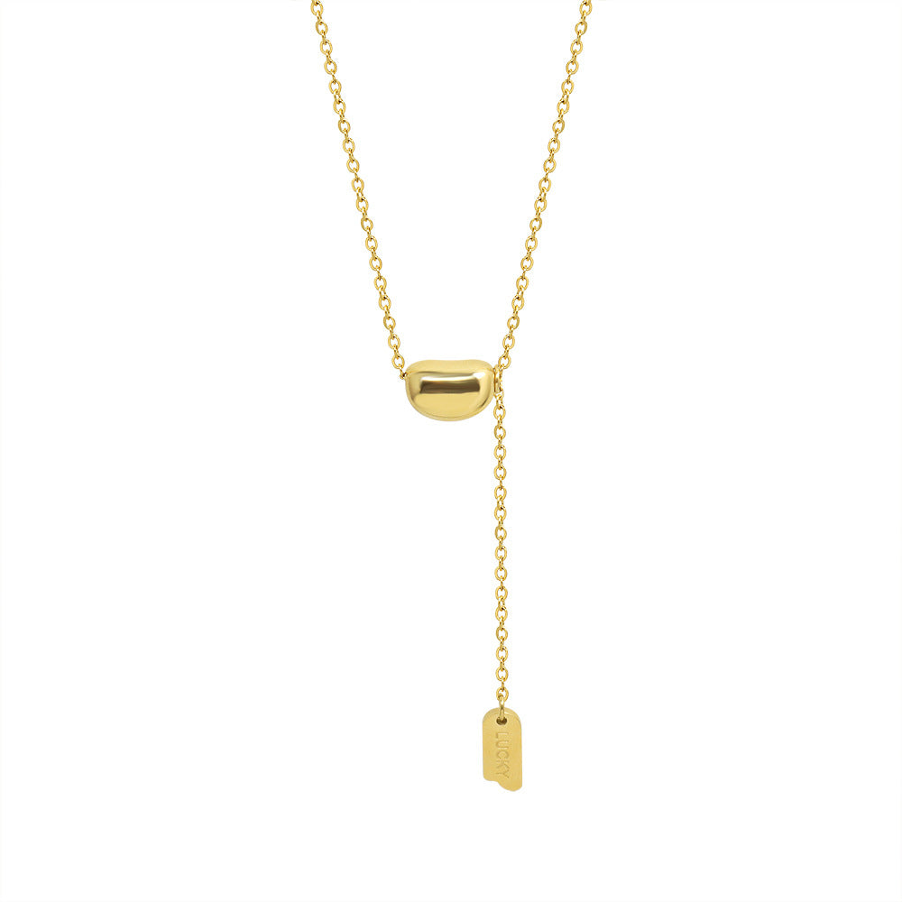 Goldene Schoten-Anhängerkette | Edelstahl mit 18K Gold oder Hochglanz-Silber - Minimalistischer Schmuck