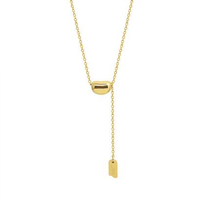 Goldene Schoten-Anhängerkette | Edelstahl mit 18K Gold oder Hochglanz-Silber - Minimalistischer Schmuck