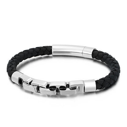 Herren Armband aus 316 Edelstahl & Leder – Robust & Hypoallergen