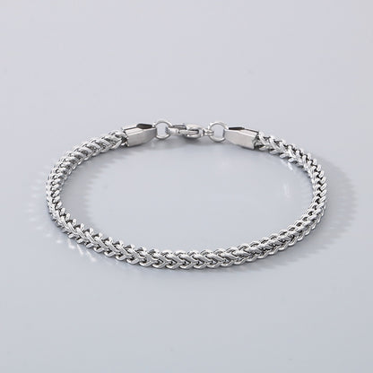 Minimalistische Kubaketten-Armbänder für Paare – Mit strukturiertem Wirbelmuster und Hochglanzschliff