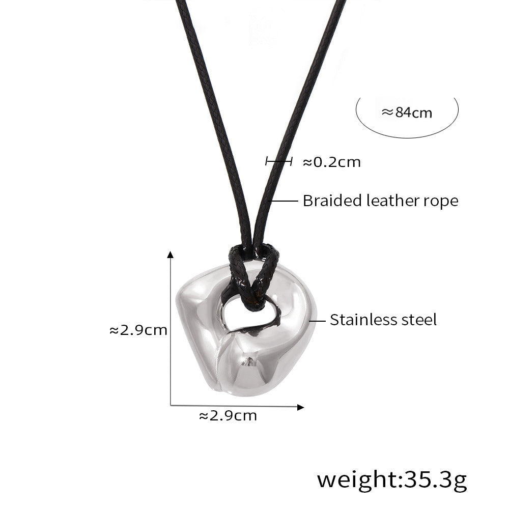 Edles Lederband-Halskette mit aufwendigem 3D-Anhänger – PVD vergoldet oder silberfarben