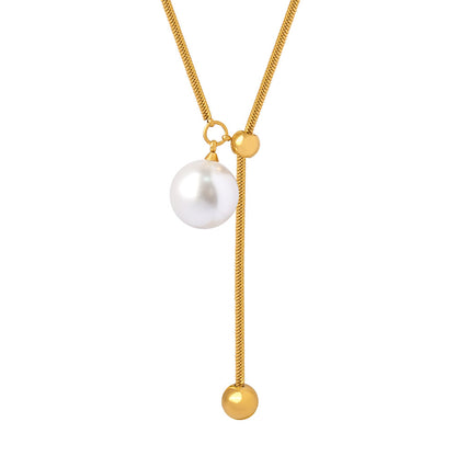 Perlmutt-Anhängerkette | Edelstahl mit 18K Gold oder Hochglanz-Silber - Elegantes Schmuckstück