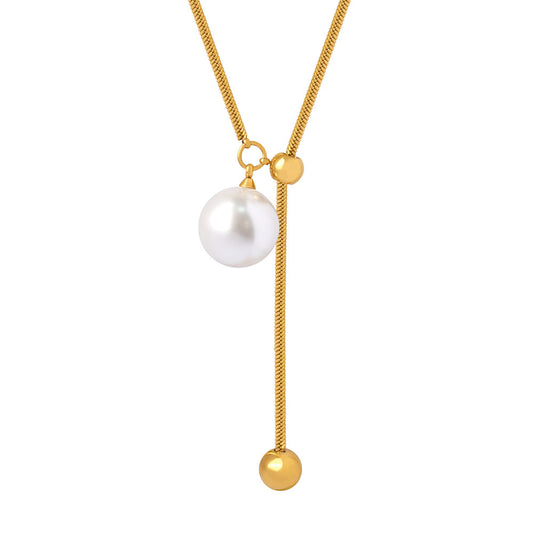 Perlmutt-Anhängerkette | Edelstahl mit 18K Gold oder Hochglanz-Silber - Elegantes Schmuckstück