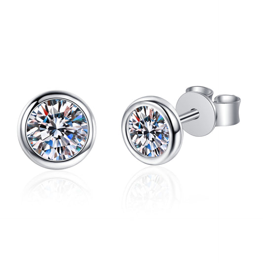 Zirkonia-Perlen Ohrstecker – 5mm|6,5mm – 925er Sterlingsilber rhodiniert
