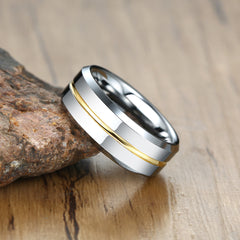 PIOWNN® Wolframkarbid-Herrenring – 8mm