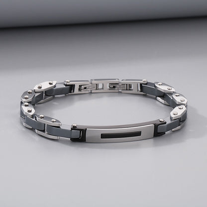Edelstahl-Paararmbänder - Modernes Kettenarmband aus Titanstahl für Ihn & Sie