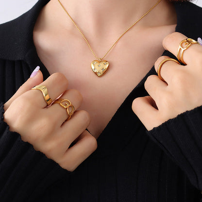 Romantische Herz-Anhängerkette mit funkelnden Zirkonia – Verstellbar in Gold oder Silber