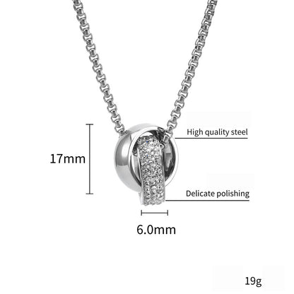 Titan Doppelring Kette - Schicker Herrenschmuck - Urbaner Unisex Style