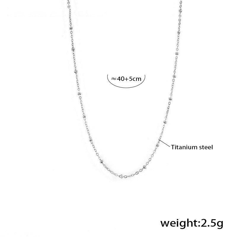 Doppelkette-Set: Herz-Anhänger mit Zirkonia & Kreuz-Kette mit Stahlperlen – 18K vergoldet oder silberner Edelstahl