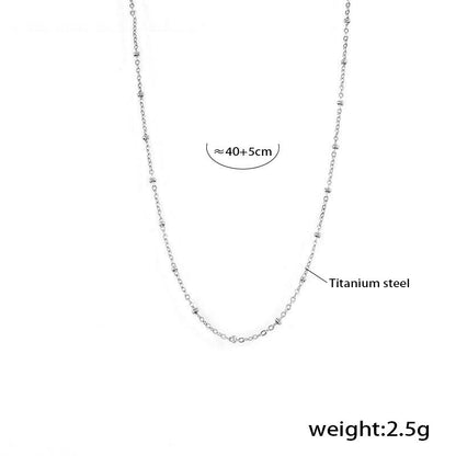 Doppelkette-Set: Herz-Anhänger mit Zirkonia & Kreuz-Kette mit Stahlperlen – 18K vergoldet oder silberner Edelstahl