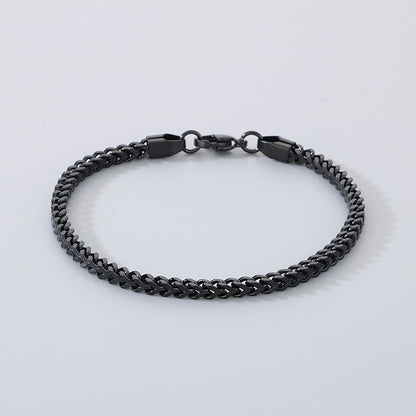 Minimalistische Kubaketten-Armbänder für Paare – Mit strukturiertem Wirbelmuster und Hochglanzschliff