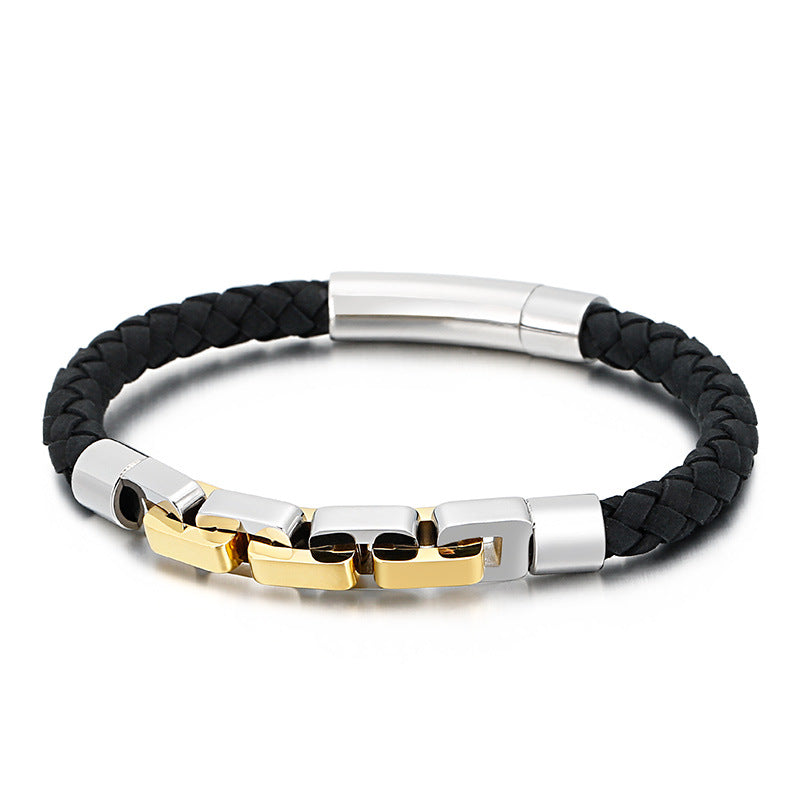 Herren Armband aus 316 Edelstahl & Leder – Robust & Hypoallergen