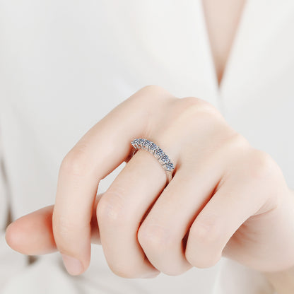 7-Prinzessinnen Zirkonia Ring (7 Steine) – 925er Sterlingsilber rhodiniert