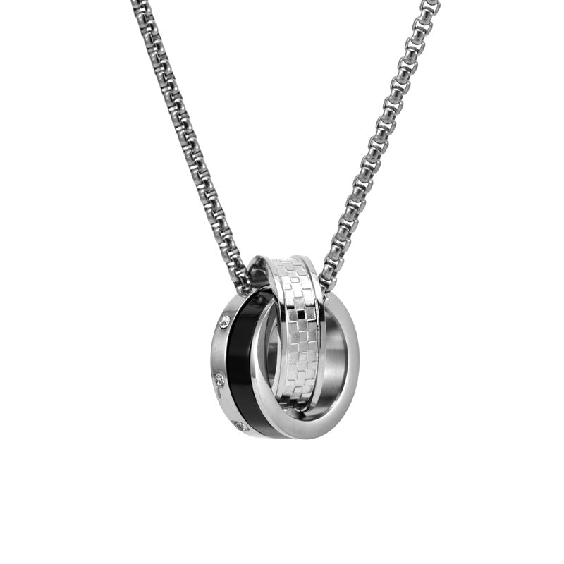 Titan Doppelring Kette - Schicker Herrenschmuck - Urbaner Unisex Style