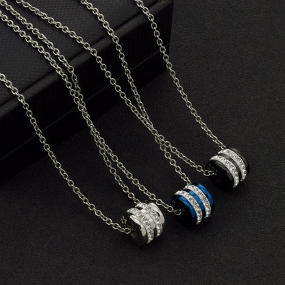 Zylinder Paar Ketten - Titanstahl Partner Anhänger - Schlichter Couple Schmuck