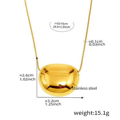 Minimalistische Rund-Anhängerkette – 18K Echtgold-Vergoldung oder Edelstahl-Optik (wahlweise)
