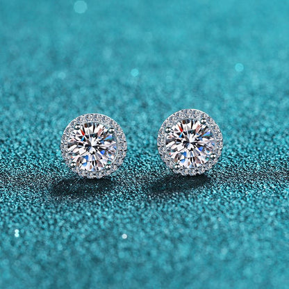 Vierkrallen-Rundfassung Zirkonia Ohrstecker – 5mm|6,5mm – 925er Sterlingsilber rhodiniert