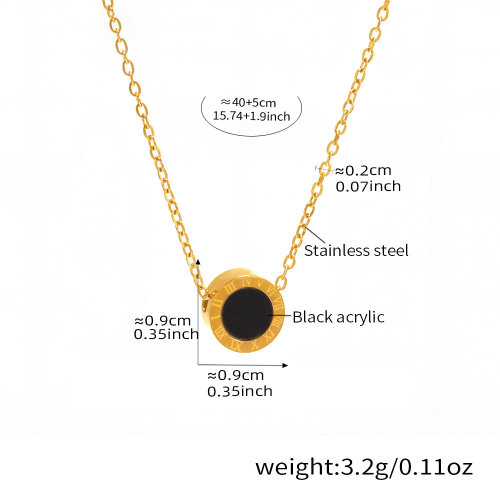 Edles Muschel-Armband & Kettenset mit römischen Ziffern – 3 Farbvarianten