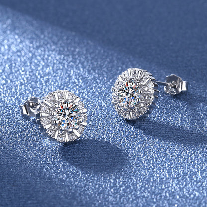 Sonnenblumen Ohrringe - Kupfer rhodiniert (weißgoldoptik) mit Silber Ohrsteckern - Elegante & Stilvolle Accessoires