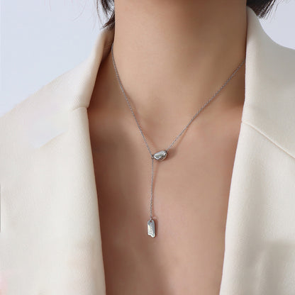 Goldene Schoten-Anhängerkette | Edelstahl mit 18K Gold oder Hochglanz-Silber - Minimalistischer Schmuck