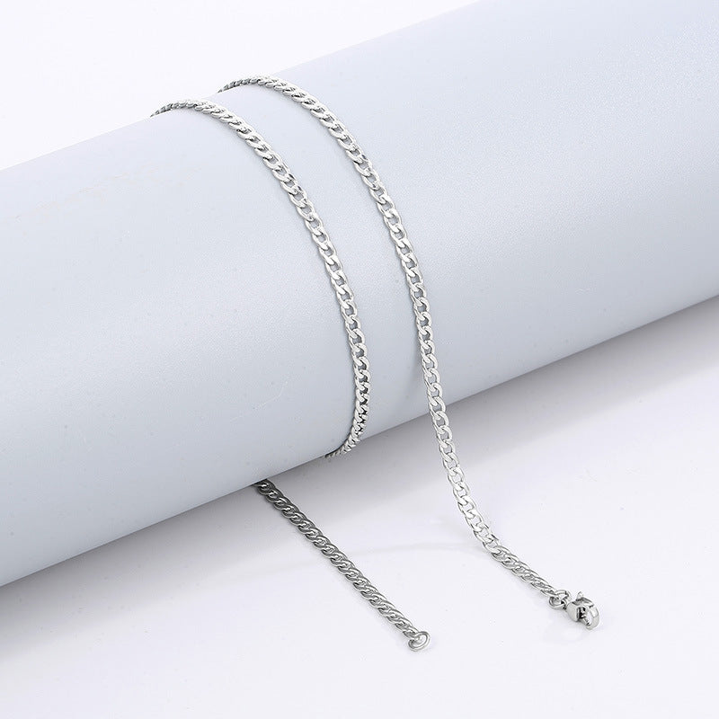 Minimalistische Edelstahl-Kubakette - Schlichte HipHop Halskette für Männer & Frauen - Robustes Cuban Link Chain Design