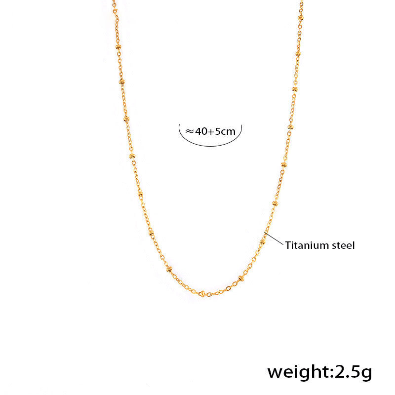 Doppelkette-Set: Herz-Anhänger mit Zirkonia & Kreuz-Kette mit Stahlperlen – 18K vergoldet oder silberner Edelstahl