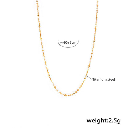 Doppelkette-Set: Herz-Anhänger mit Zirkonia & Kreuz-Kette mit Stahlperlen – 18K vergoldet oder silberner Edelstahl