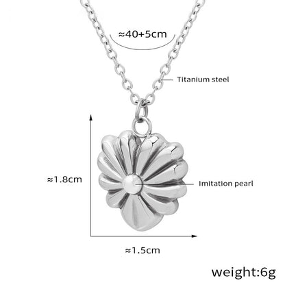 Retro Blumen-Ohrstecker & Kette | Edelstahl mit 18K Goldbeschichtung oder Hochglanz-Silberoptik - Zeitlos elegant