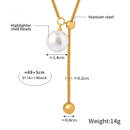 Perlmutt-Anhängerkette | Edelstahl mit 18K Gold oder Hochglanz-Silber - Elegantes Schmuckstück