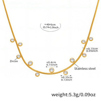 Glücksklee-Anhängerkette mit Zirkonia & Perlen – 18K vergoldeter Edelstahl oder Silberoptik für stylisches Layering
