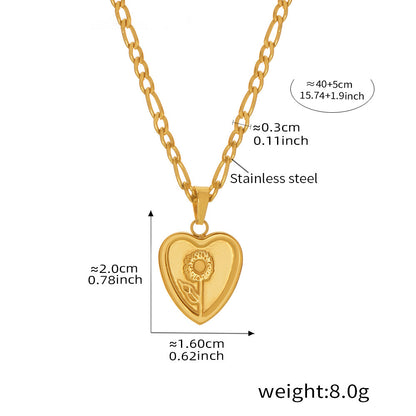 Blüten-Anhängerkette – Minimalistisches Design aus 18K vergoldetem Edelstahl oder silberner Edelstahl-Optik