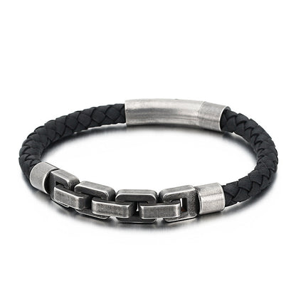 Herren Armband aus 316 Edelstahl & Leder – Robust & Hypoallergen