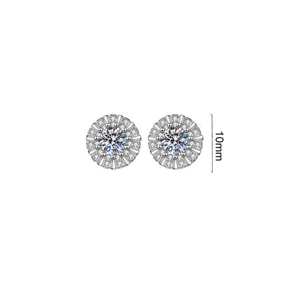 Sonnenblumen Ohrringe - Kupfer rhodiniert (weißgoldoptik) mit Silber Ohrsteckern - Elegante & Stilvolle Accessoires