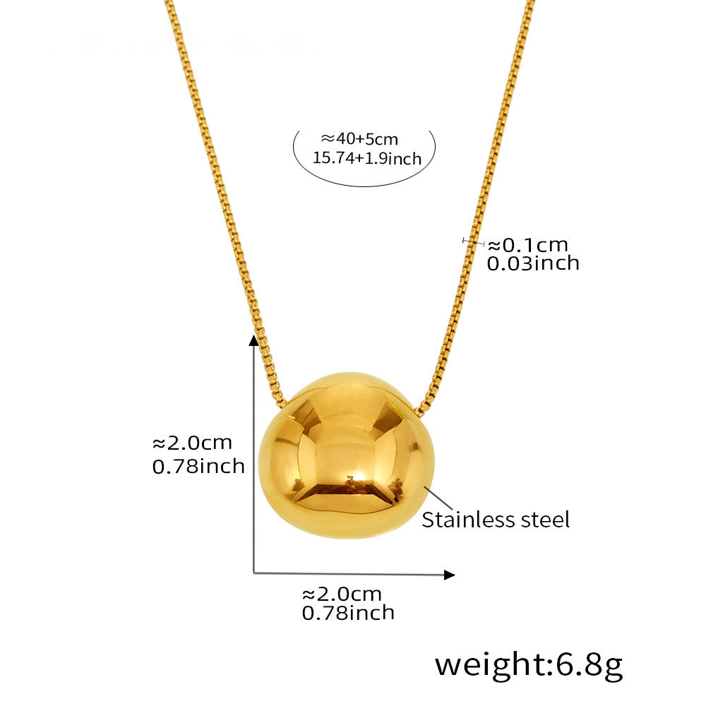 Minimalistische Rund-Anhängerkette – 18K Echtgold-Vergoldung oder Edelstahl-Optik (wahlweise)