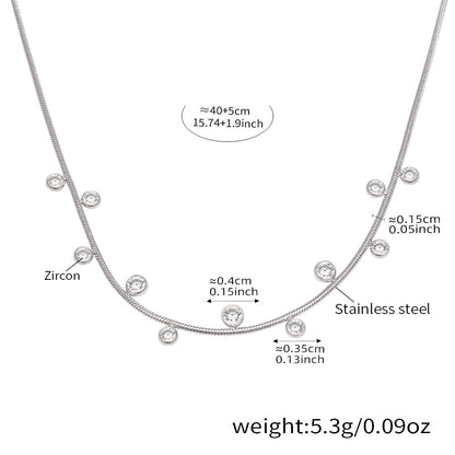 Glücksklee-Anhängerkette mit Zirkonia & Perlen – 18K vergoldeter Edelstahl oder Silberoptik für stylisches Layering