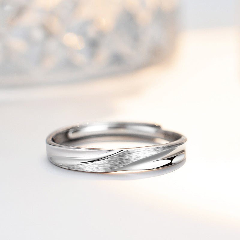 S925 Sterling Silber 'Rupert’s Träne' Paarringe - Rhodinierte Weißgold-Optik mit funkelnden Zirkonia-Steinen